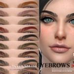 Брови Eyebrows 201903 от S-Club для Симс 4
