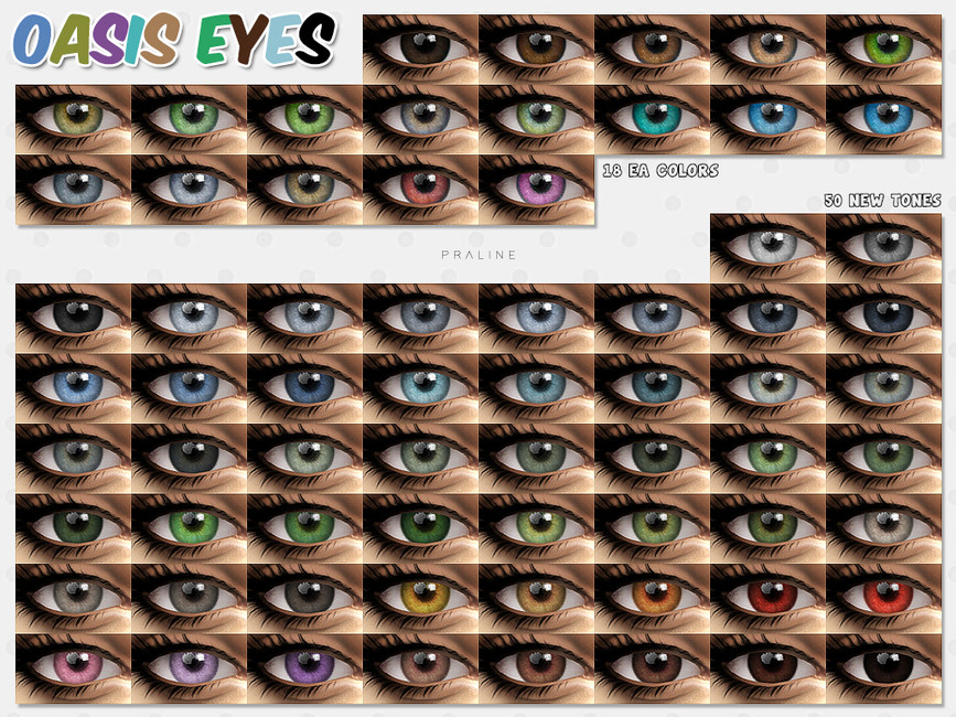 Глаза Oasis Eyes N155 от Pralinesims для Симс 4 (картинка 2)