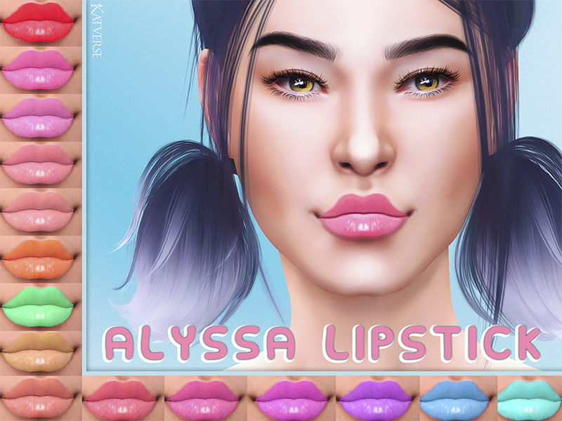 Помада Alyssa Lipstick для Симс 4