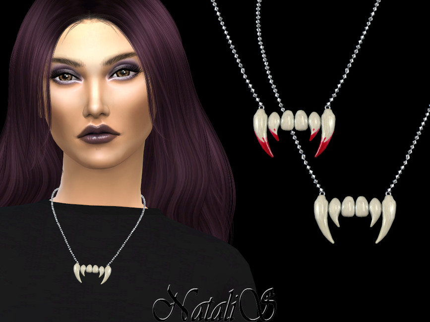 Ожерелье Vampire teeth necklace для Симс 4
