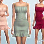 Платье Hailey Dress Симс 4