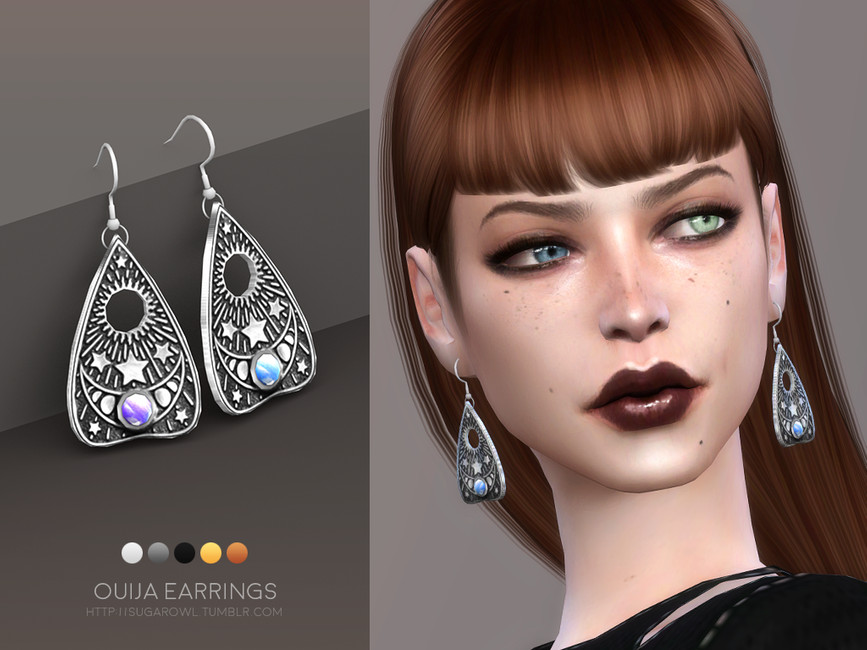 Сережки Ouija earrings Симс 4