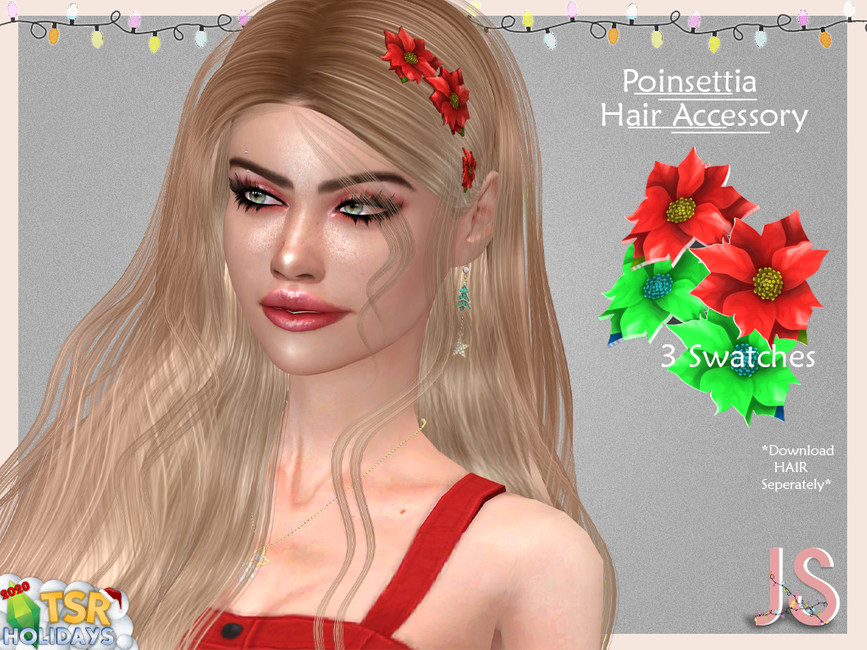 Аксессуар для волос Poinsettia Hair (Accessory) Симс 4