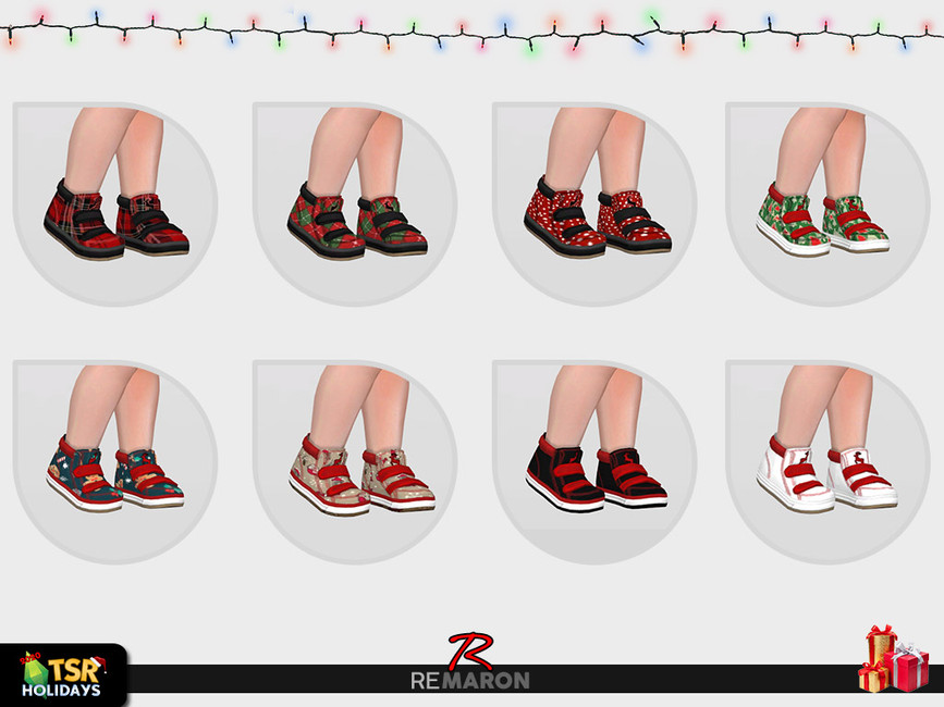 Рождественские туфли для малышей Симс 4 (картинка 2)