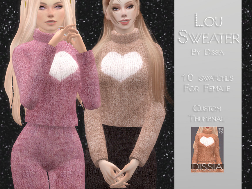 Свитер Lou Sweater Симс 4