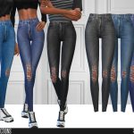Моды джинсы для девушек Симс 4