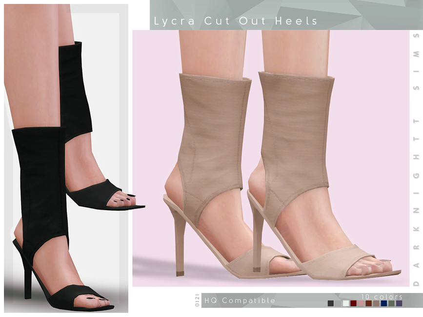 Обувь Lycra Cut Out Heels Симс 4