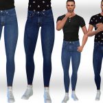 Одежда джинсы для мужчин Симс 4