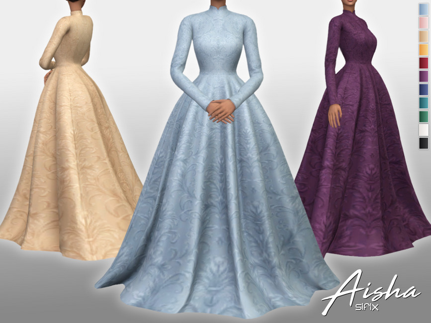Платье Aisha Dress Симс 4