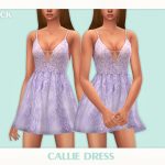 Платье Callie Dress Симс 4