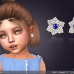 Серьги для детей Mia Flower Stud Earrings For Toddlers Симс 4