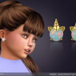 Серьги для тодлеров Magic Unicorn Stud Earrings For Toddlers Симс 4