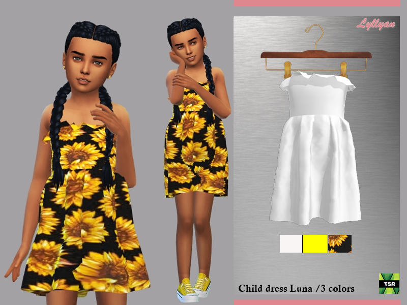 Платье для детей Child Dress Luna Симс 4