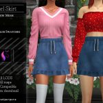 Моды короткие юбки для Симс 4