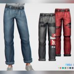 Моды мужские джинсы для Симс 4