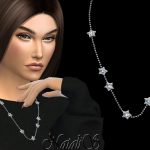 Ожерелье Diamond Star Chain Necklace Симс 4