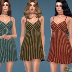 Платье 70s Sequin - Embellished Disco Dress Симс 4