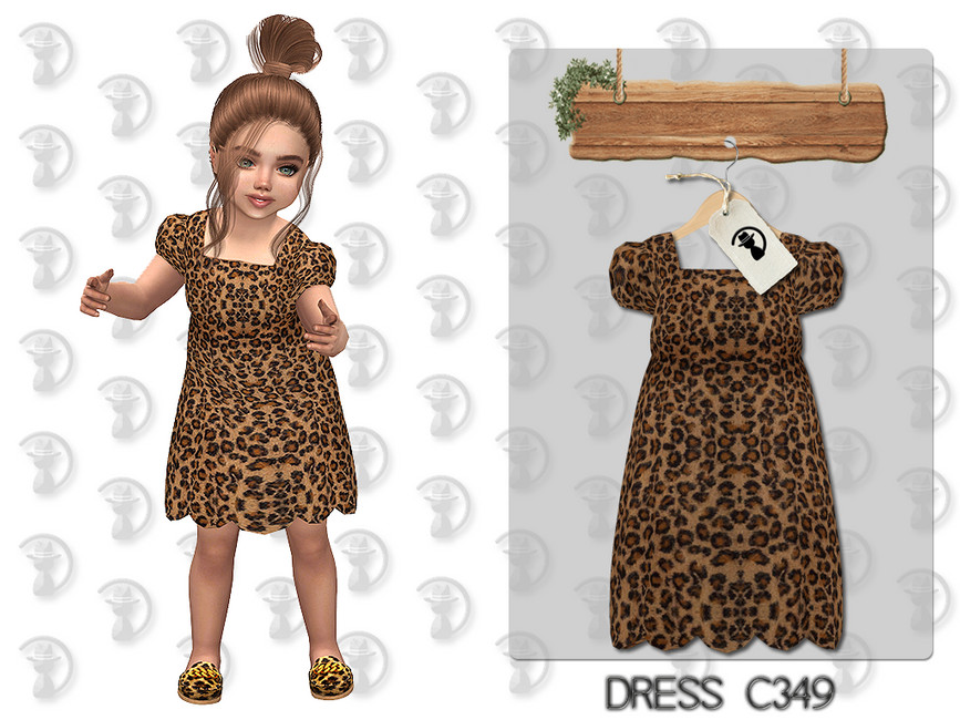 Платье для малышей Dress C349 Симс 4
