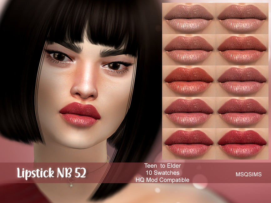 Помада для губ Lipstick NB52 Симс 4