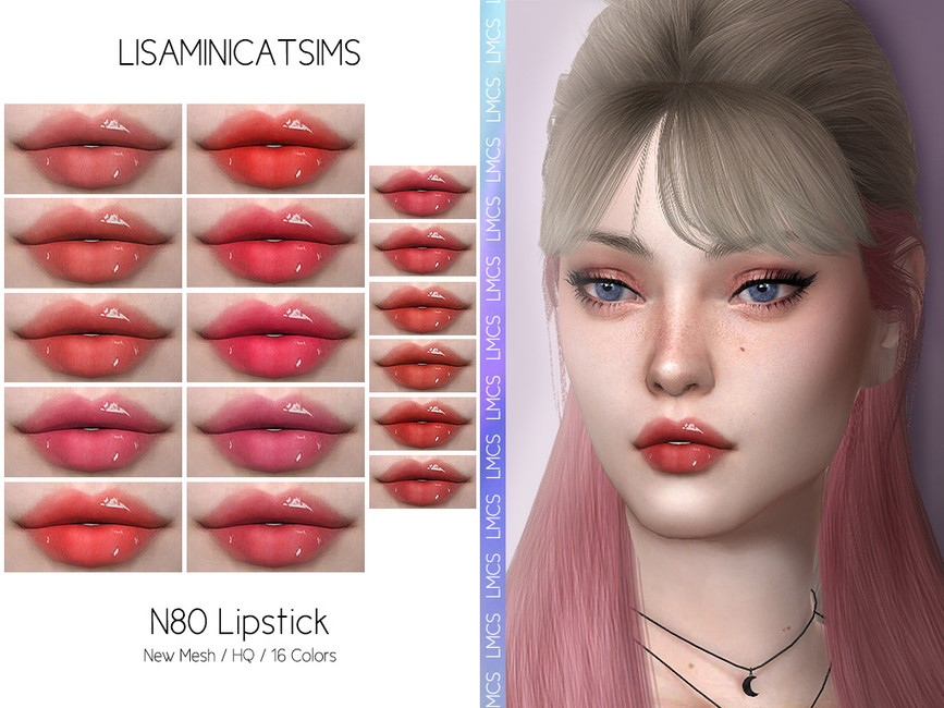 Помада LMCS Lipstick N80 (HQ) Симс 4