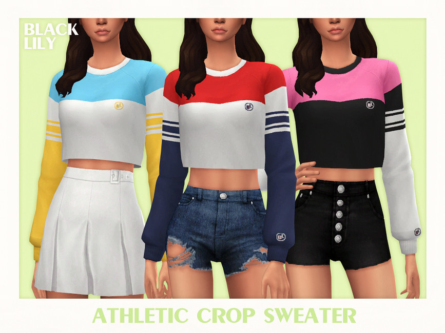 Свитер Athletic Crop Sweater Симс 4