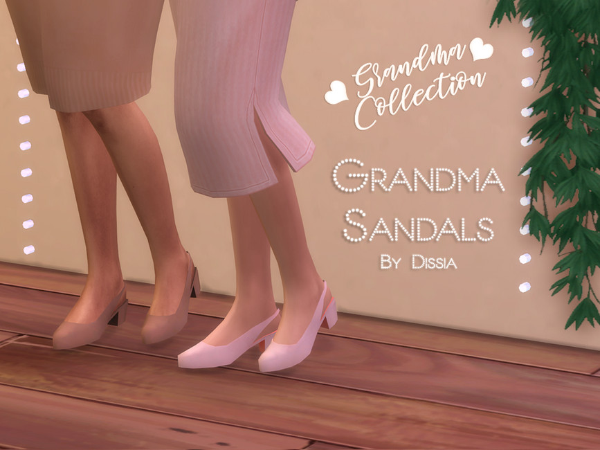 Обувь Grandma Sandals Симс 4