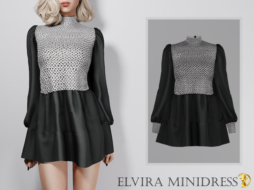 Платье Elvira Minidress Симс 4
