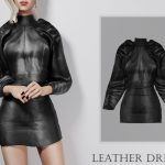 Платье Leather Dress Симс 4