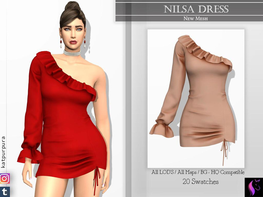 Платье Nilsa Dress Симс 4