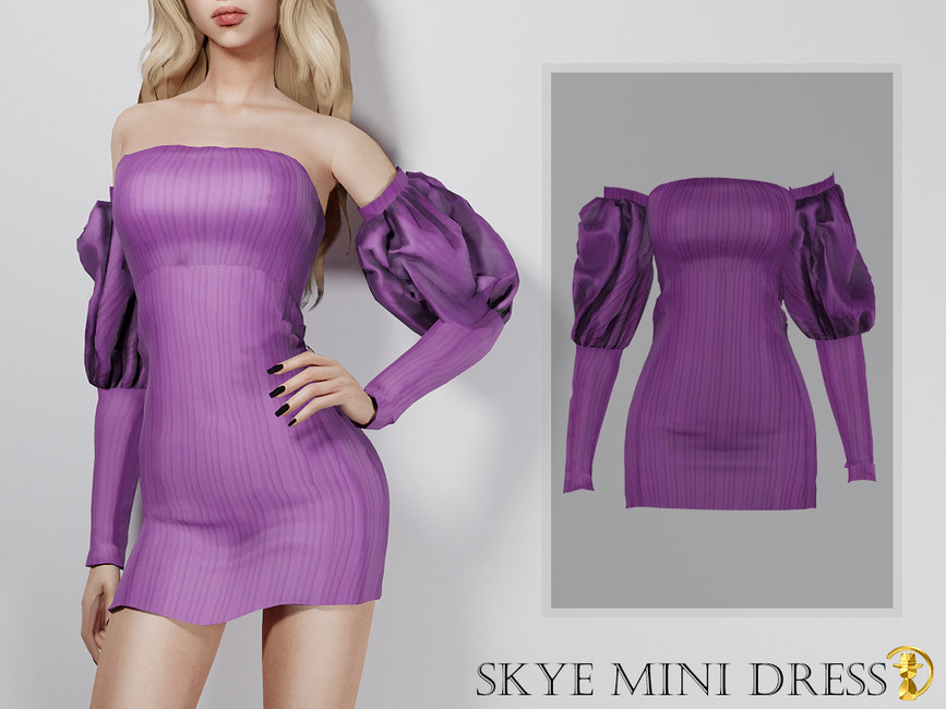 Платье Skye Mini Dress Симс 4