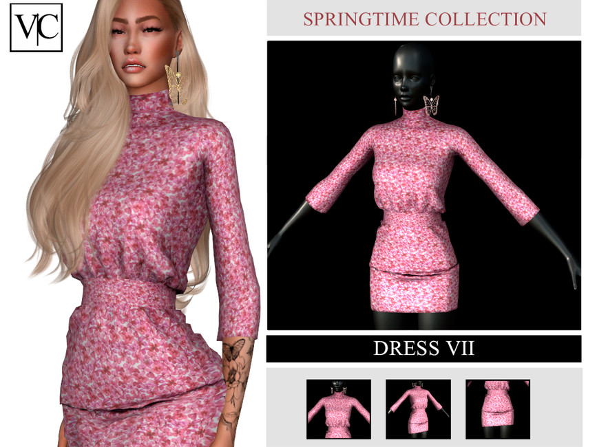 Платье SpringTime Collection - Dress VII Симс 4