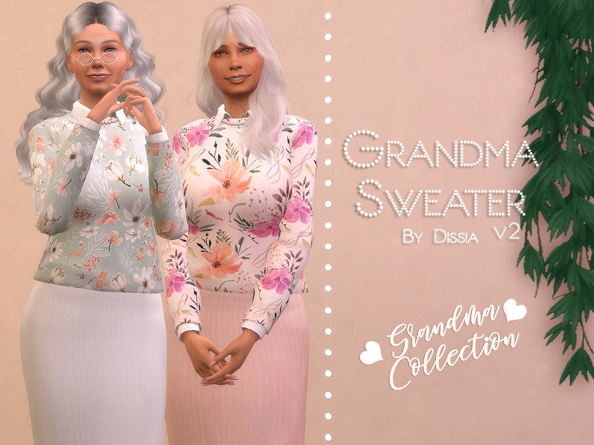 Свитер Grandma Sweater V2 Симс 4