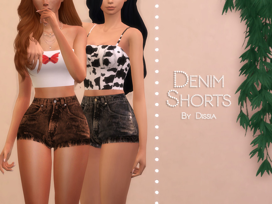 Джинсовые шорты Denim Shorts Симс 4
