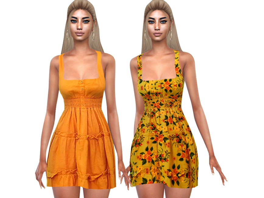 Платье Summer Style Colorful Dresses Симс 4