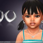 Серьги для малышей Paloma Hoop Earrings For Toddlers Симс 4