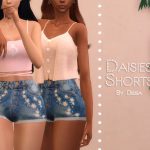 Шорты Daisies Shorts Симс 4