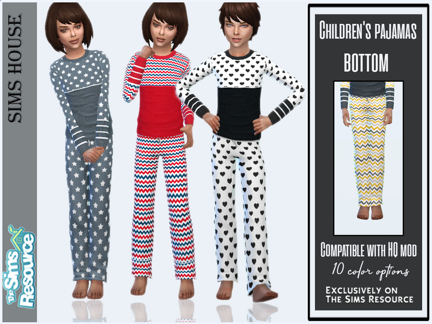 Пижама Children's Pajamas (Bottom) Симс 4
