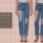 Джинсы Florence Jeans (Rolled) Симс 4