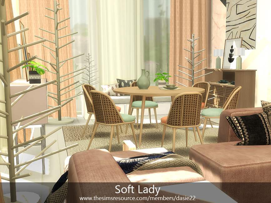 Гостиная Soft Lady Симс 4 (картинка 3)