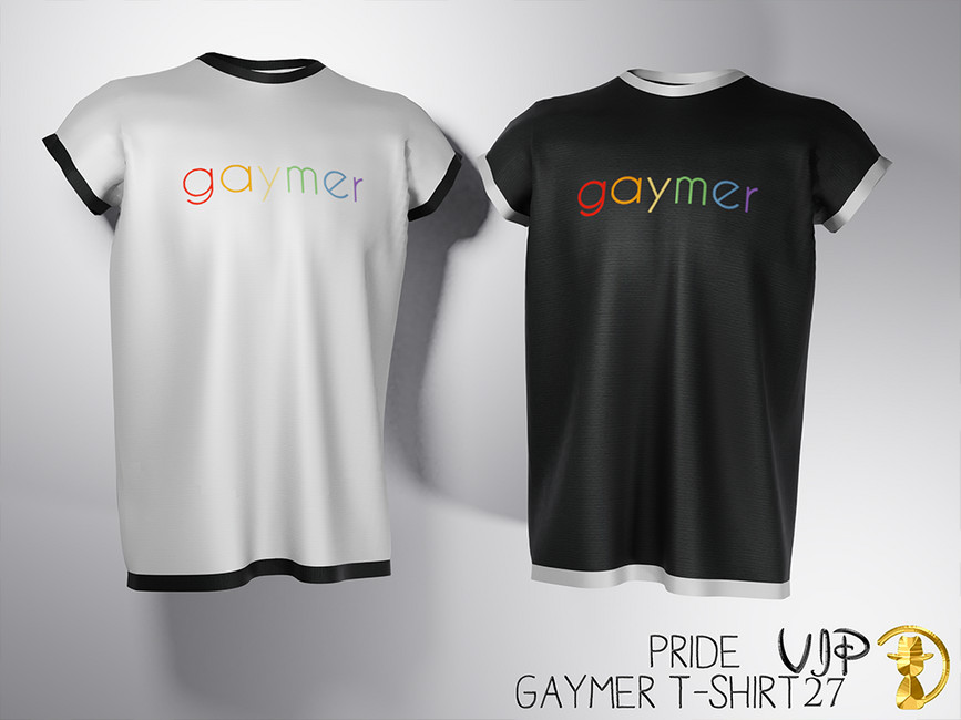 Мужские футболки PRIDE Gaymer T-shirt VIP27 Симс 4 (картинка 2)