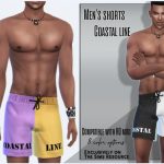 Мужские шорты Men's Shorts Coastal Line Симс 4