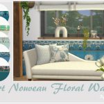 Обои Art Nouveau Floral Walls Симс 4