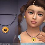 Ожерелье для детей Sunflower Daisy Necklace For Kids Симс 4