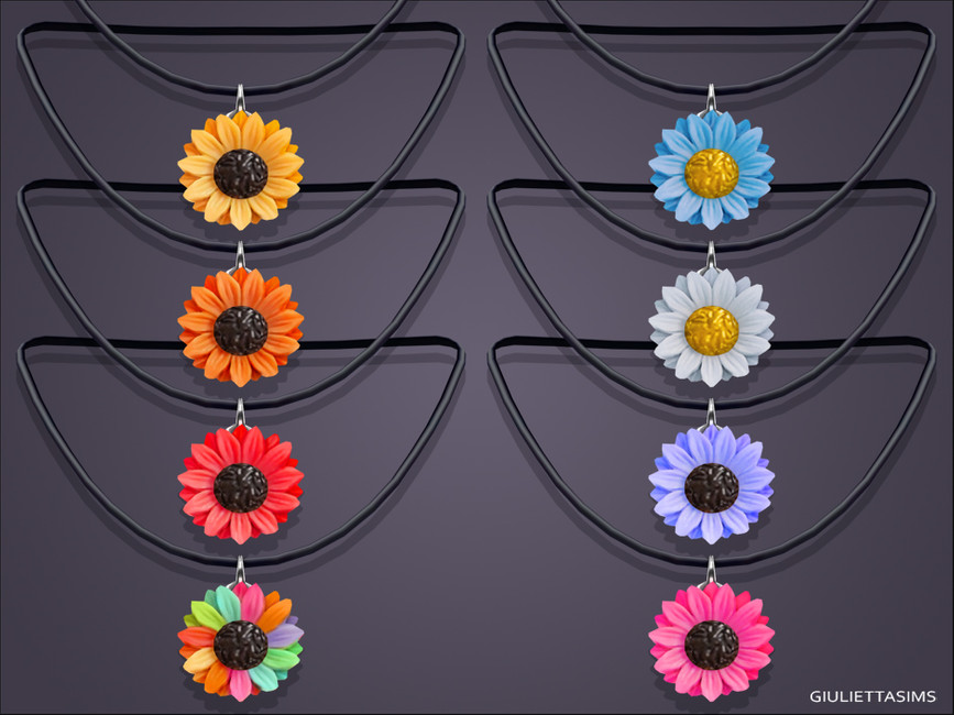 Ожерелье для детей Sunflower Daisy Necklace For Kids Симс 4 (картинка 2)