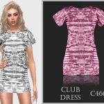 Платье Club Dress C466 Симс 4