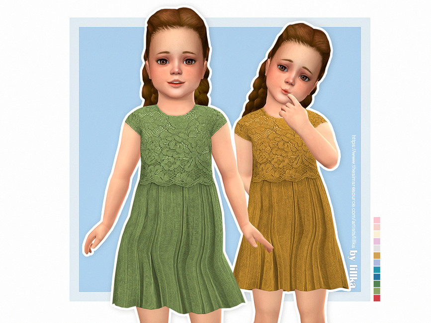 Платье для малышей Isalie Dress Симс 4