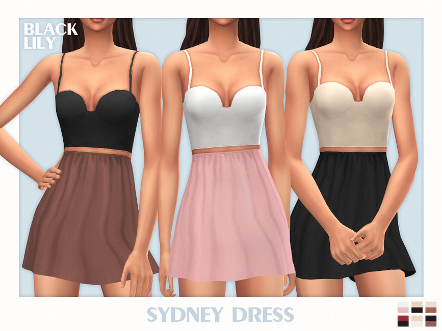 Платье Sydney Dress Симс 4