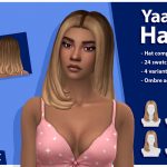 Прическа Yaara Hair Set Симс 4
