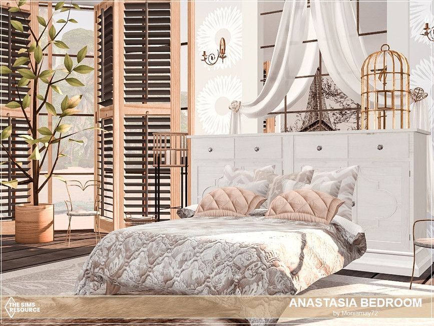 Спальня Anastasia Bedroom Симс 4