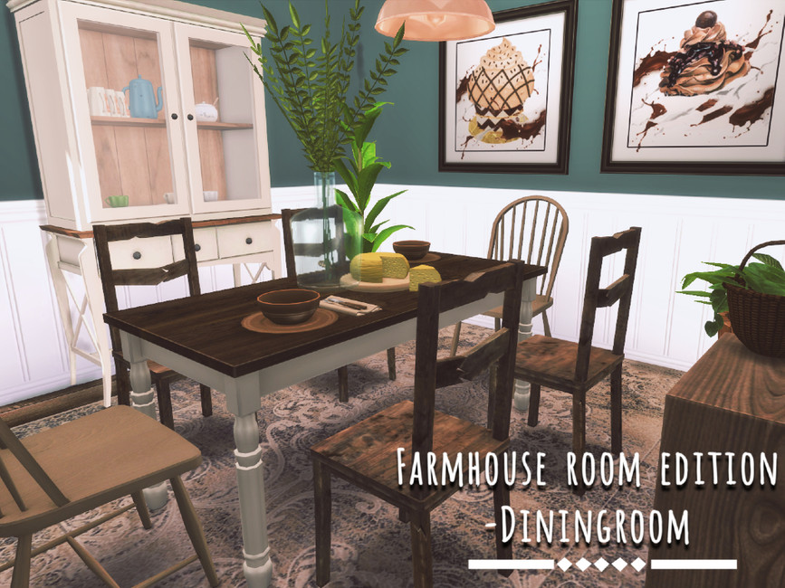 Столовая Farmhouse Diningroom Симс 4
